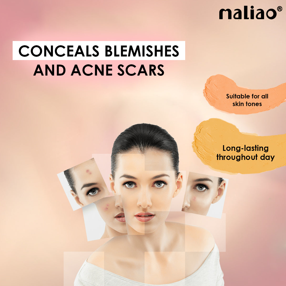 Maliao Sweet Peach Eyeshadow Palette - Vibrant Shades for Stunning Eye Looks - Maliao Makeup